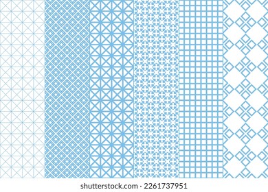 Seamless blue pattern on white background. Modern classic pattern design fashion, great design for any purposes.