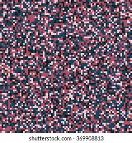 Seamless blue and pink urban fashion pixel camouflage pattern vector