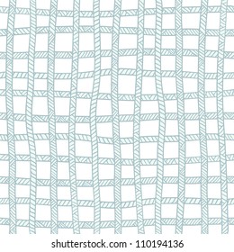 Seamless blue plaid rope pattern. Vector illustration
