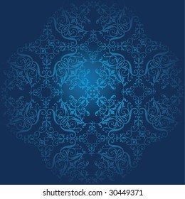 Seamless  blue plants pattern. FIND MORE pattern in my portfolio
