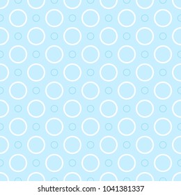 Seamless blue polka dot background pattern. Vector.