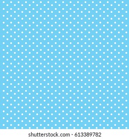 Seamless Blue Polka Dot Background Pattern