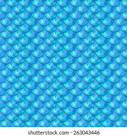Seamless blue polygonal river fish scales. A sample of fish scales pattern for packaging design, corporate identity or tissue. Vector illustration eps 10. RGB colors.