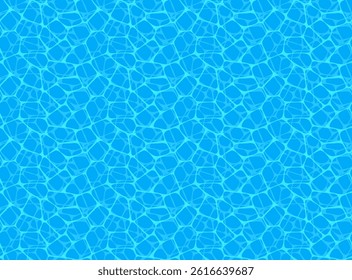 Seamless blue pool water. Vector illustration.