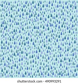 seamless blue rainy day pattern
