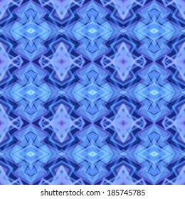 Seamless Blue Retro Pattern Background, Vector Illustration