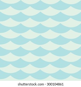Seamless blue sea wave pattern