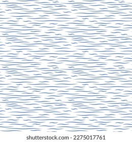 seamless blue sea waves pattern -vector illustration