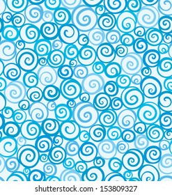Seamless blue shell pattern 