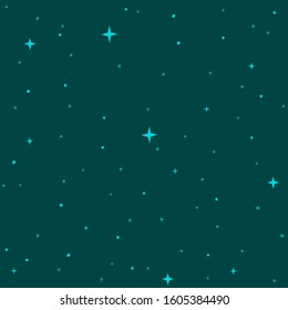 Seamless Blue Sky Color Sparkling Stars Pattern Vector Illustration EPS 10.