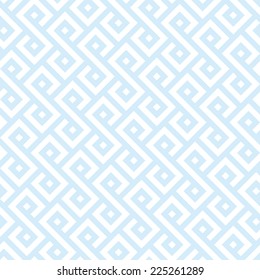 Seamless blue square ethnic pattern vector