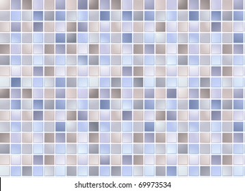 Seamless blue square tiles pattern