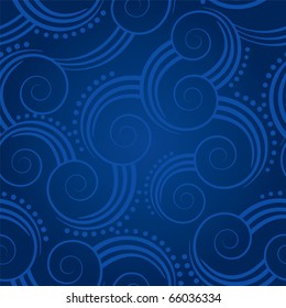 Seamless blue swirls background