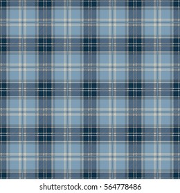 Seamless Blue Tartan Plaid Texture Design