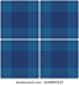 Padrão de xadrez azul e azul claro.  Perfeito para design têxtil, moda, ou fundos do site.  Esta textura tecida clássica evoca sentimentos de conforto e tradição.