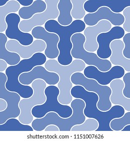 Seamless blue textile vector pattern