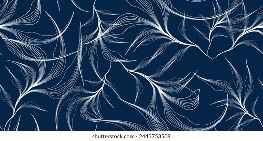 Seamless blue texture. Elegant flare fabric prints. Vector illustration