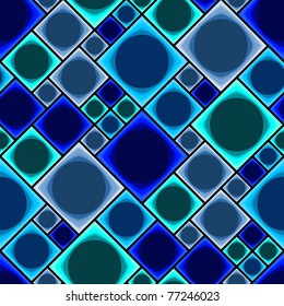 Seamless blue tile wallpaper. Also suitable as material pattern