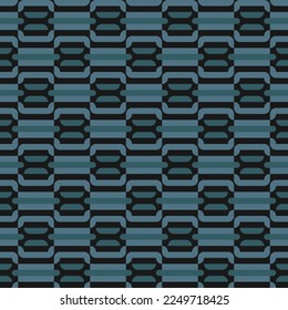 seamless blue victorian geometric pattern with mosaic ornament