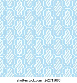 Seamless blue vintage moroccan pattern vector