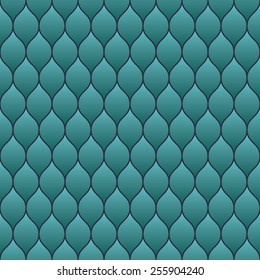 Seamless blue vintage ogee gradient pattern vector