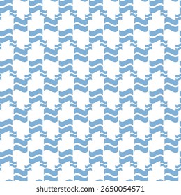 Seamless Blue Wave Pattern Design for Decorative or Textile Use