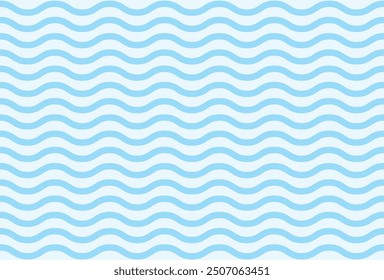 Seamless blue wave Pattern, Sea water vector background. Wavy line pattern illustration, curly grunge paint lines.