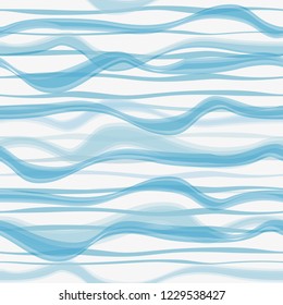 Seamless blue waves background. Repeating wave pattern.