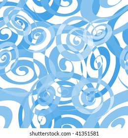 Seamless Blue Whirl Pattern