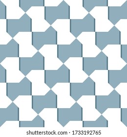 Seamless blue and white Arabic tile vintage pattern vector