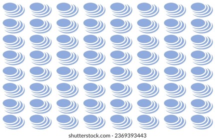 fondo azul y blanco sin soldadura con círculos, patrón circular de azul y azul oscuro, repetición, patrón repleto, diseño de patrón interminable para impresión de tela
