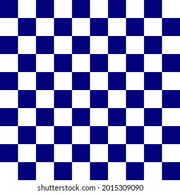 Patrón de tablero de ajedrez blanco y azul sin foco. Ilustración de fondo de diseño artístico abstracto.  EPS10 vectores.