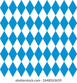 Seamless Blue and White Diamond Pattern as the colors of the Bavarian Flag for Oktoberfest Background