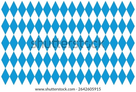 Seamless blue and white diamond pattern inspired by Bavarian flag for backgrounds, textiles, and Oktoberfest designs.
