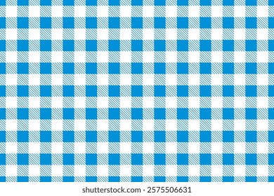 Seamless blue and white gingham pattern. Seamless vector gingham blue check pattern. Classic blue and white seamless shepherds check textile pattern