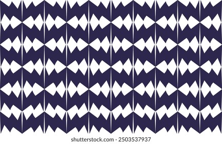 seamless blue and white pattern, Zig zag triangle chevron diamond horizontal strip line blue on white tile repeat seamless, column pattern replete image design for fabric printing