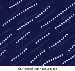 punto de polka azul y blanco ininterrumpido sobre fondo marino