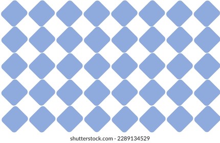 nahtlos blaues und weißes, rundes Diamantmuster, nahtloser Wiederholstil, vollwertiges Bilddesign für den Stoffdruck