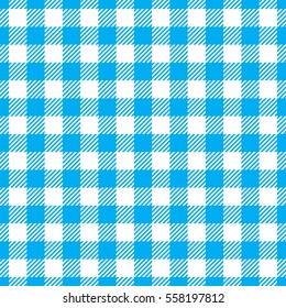 Seamless Blue White Traditional Gingham Pattern Fabric Texture