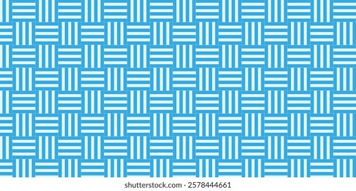 Seamless blue and white weave pattern