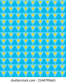 Patrón vectorial geométrico amarillo azul transparente.
