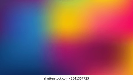 A seamless, blurred background featuring a vibrant gradient transitioning from blue to green, yellow, and pink, creating a visually appealing and dynamic effect.