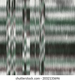 Seamless blurred ombre fuzzy techno glitch error pattern for surface design and print. Vector textile illustration. Multicolored blurry boho stripes of color. Psychedelic ethnic graphic motif swatch.