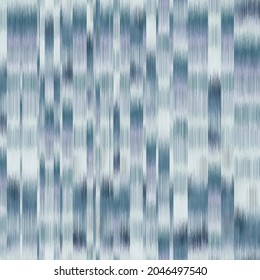 Seamless blurred ombre fuzzy techno glitch error pattern for surface design and print. Vector textile illustration. Multicolored blurry boho stripes of color. Psychedelic ethnic graphic motif swatch.