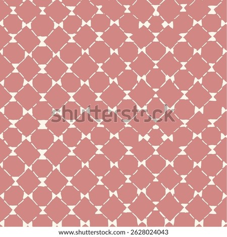 Seamless blush pink geometric pattern with repeating diamond shapes.