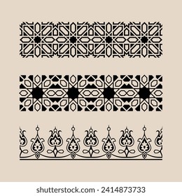Seamless Boarder Pattern Design - Floral Boarder Design