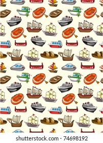 seamless boat pattern