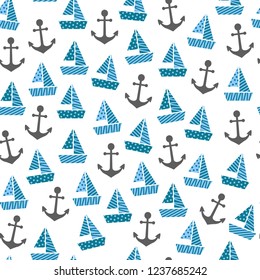 a seamless boat pattern for every background