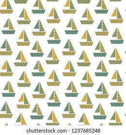 a seamless boat pattern for every background