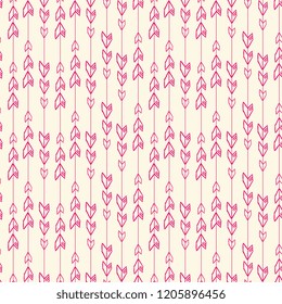 Seamless bohemian pattern vector. Seamless stripes hand drawn colorful feather. Chick boho style for fashion textile print.